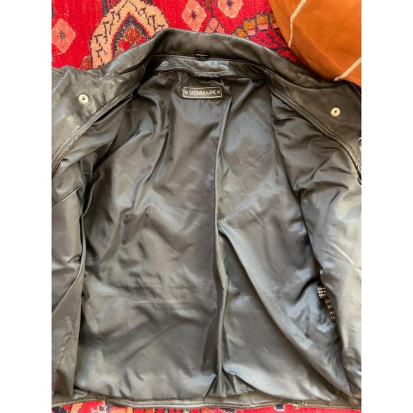 Vintage 8 Mens Napa Leather Distressed Moto Jacket - Picture 4 of 10